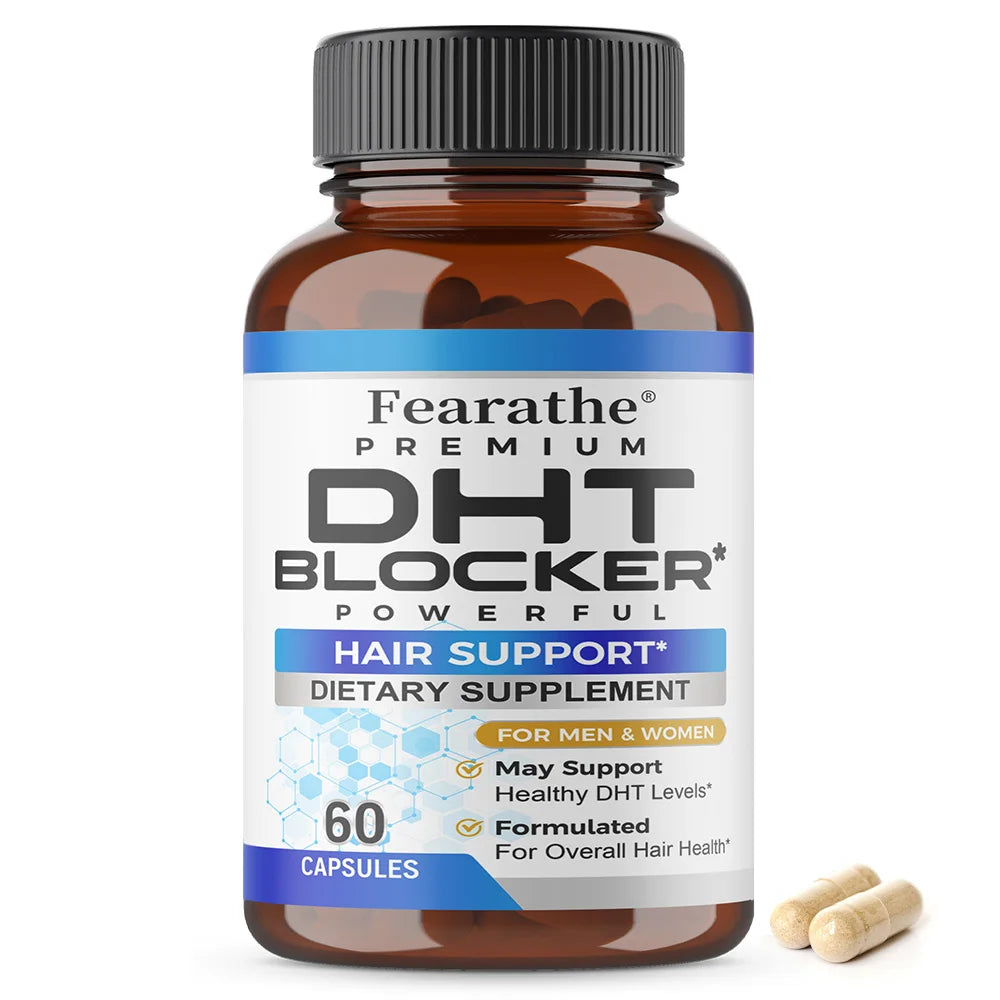 DHT Blocker Supplement with Saw Palmetto & Biotin – 60 Caps Hair Support Supplement Qst 60 count-1 bottle