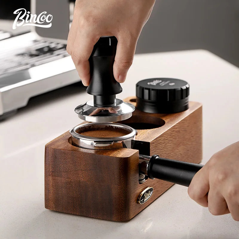 Bincoo Walnut Coffee Tamper & Distributor Set 51mm 58mm Espresso Tamper Set Qst