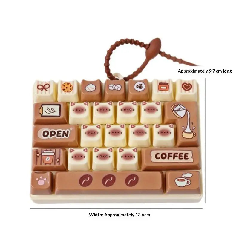 26-Key Silicone Cat Keycap Set – Cute Cartoon Keyboard Caps Mechanical Keyboard Keycaps Qst