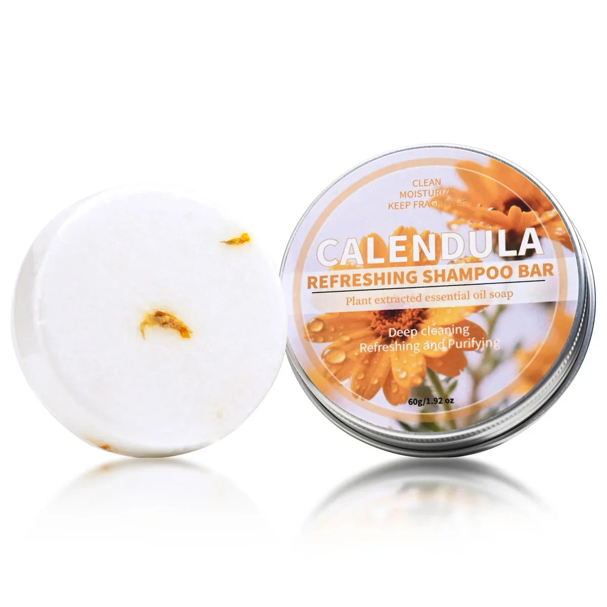 Calendula Herbal Shampoo Bar with Essential Oils | Natural Hair Soap Herbal Shampoo Bar Qme