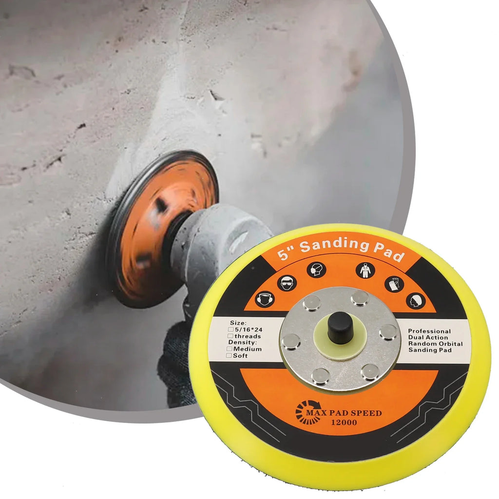 5-Inch DA Sanding Backing Plate – 125mm Polish & Grinding Pad Sander Backing Plate Qme Default Title
