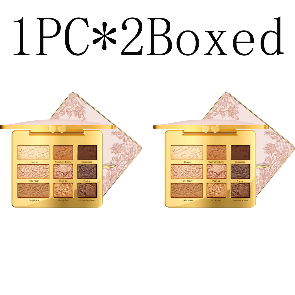 9-Color Waterproof Eyeshadow Palette – Long-Lasting Eye Makeup Eyeshadow Palette Qst 1set X 2boxed