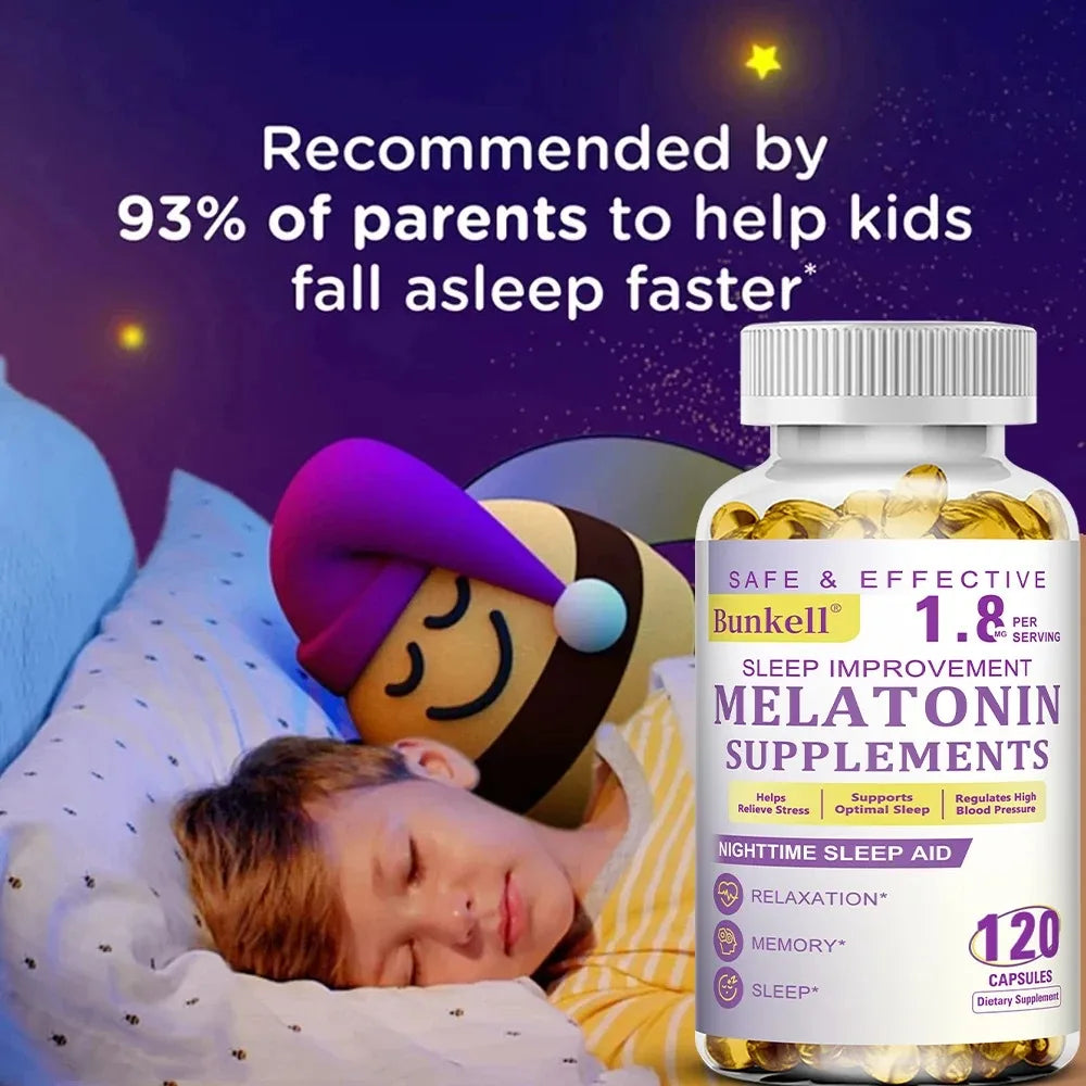 DETOXXTRA Melatonin Sleep Support Supplement – 120 Capsules Sleep Supplement Qst
