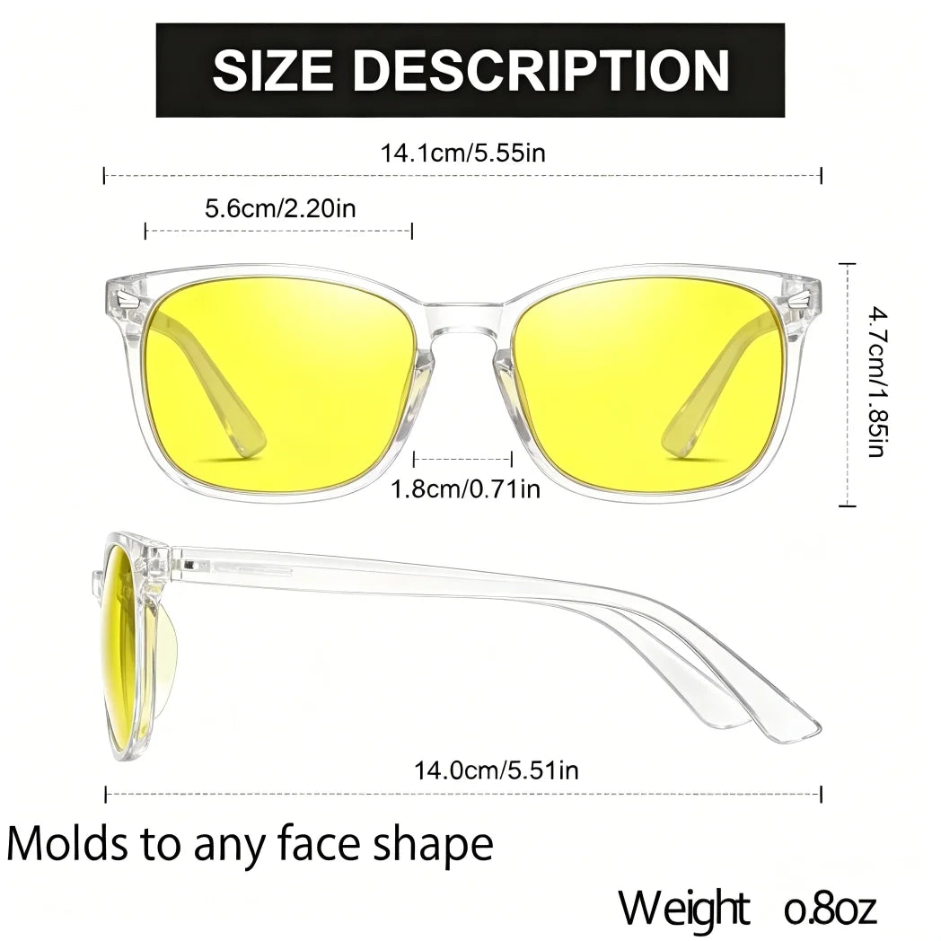VOPHA S70 Blue Light Blocking Glasses – Night Driving & Gaming Blue Light Glasses Qst