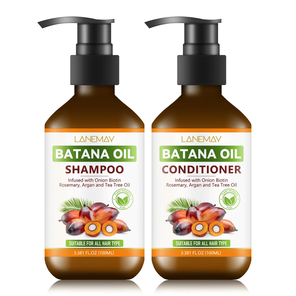 Batana Oil Shampoo & Conditioner Set – All Hair Types Hair Care Set Qst