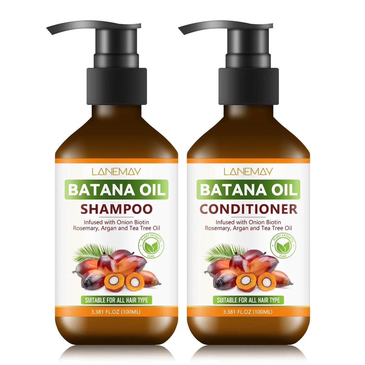 Batana Oil Shampoo & Conditioner Set – All Hair Types Hair Care Set Qst