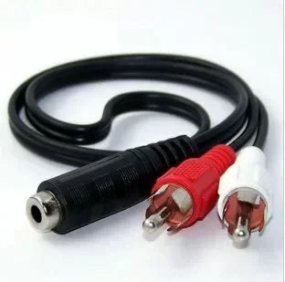 3.5mm Female to 2RCA Male Stereo Audio Y-Adapter Cable Audio Adapter Cable Qme