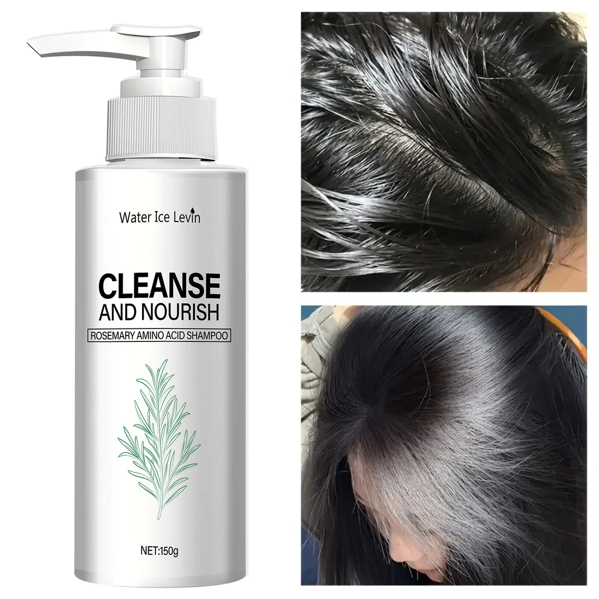 Rosemary & Ginger Root Amino Acid Shampoo | Soft Shiny Hair Botanical Hair Shampoo Qme