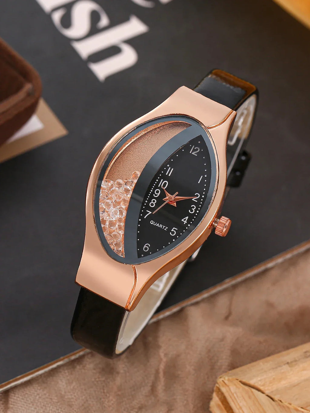 Diamond-Inlaid Serpentine Belt Women's Fashion Watch Women's Fashion Watch Qme