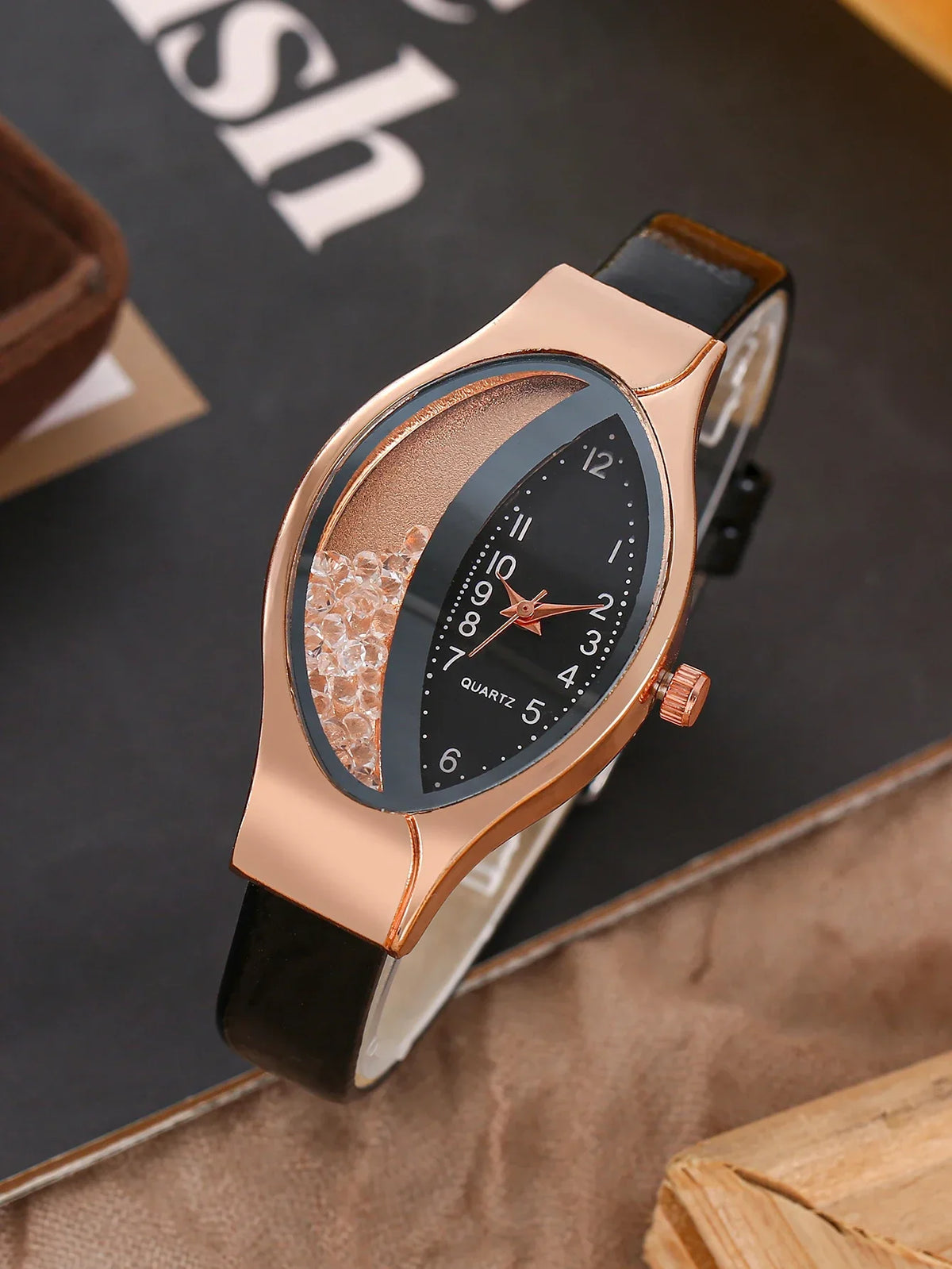 Diamond-Inlaid Serpentine Belt Women's Fashion Watch Women's Fashion Watch Qme