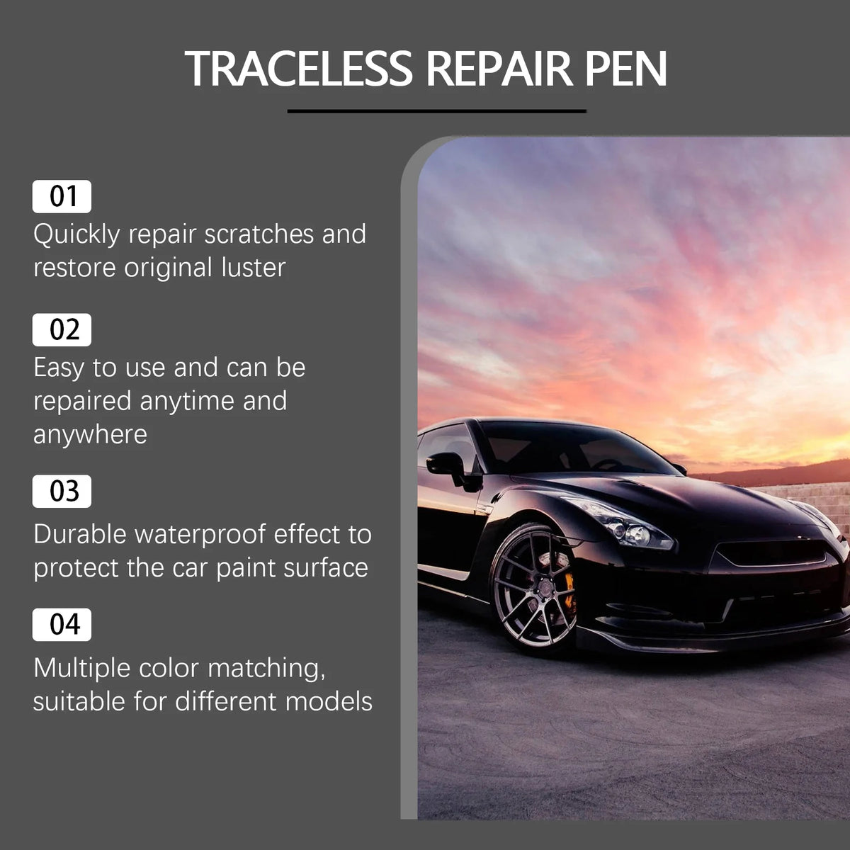 Rayhong Car Paint Touch-Up Pen – Scratch Repair, Multi-Color Car Touch-Up Pen Qst