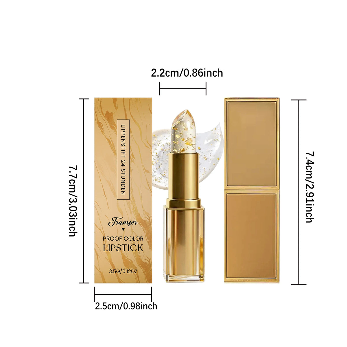 Golden Color-Changing Lip Balm – Moisturizing Beeswax 3.5g Color-Changing Lip Balm Qst