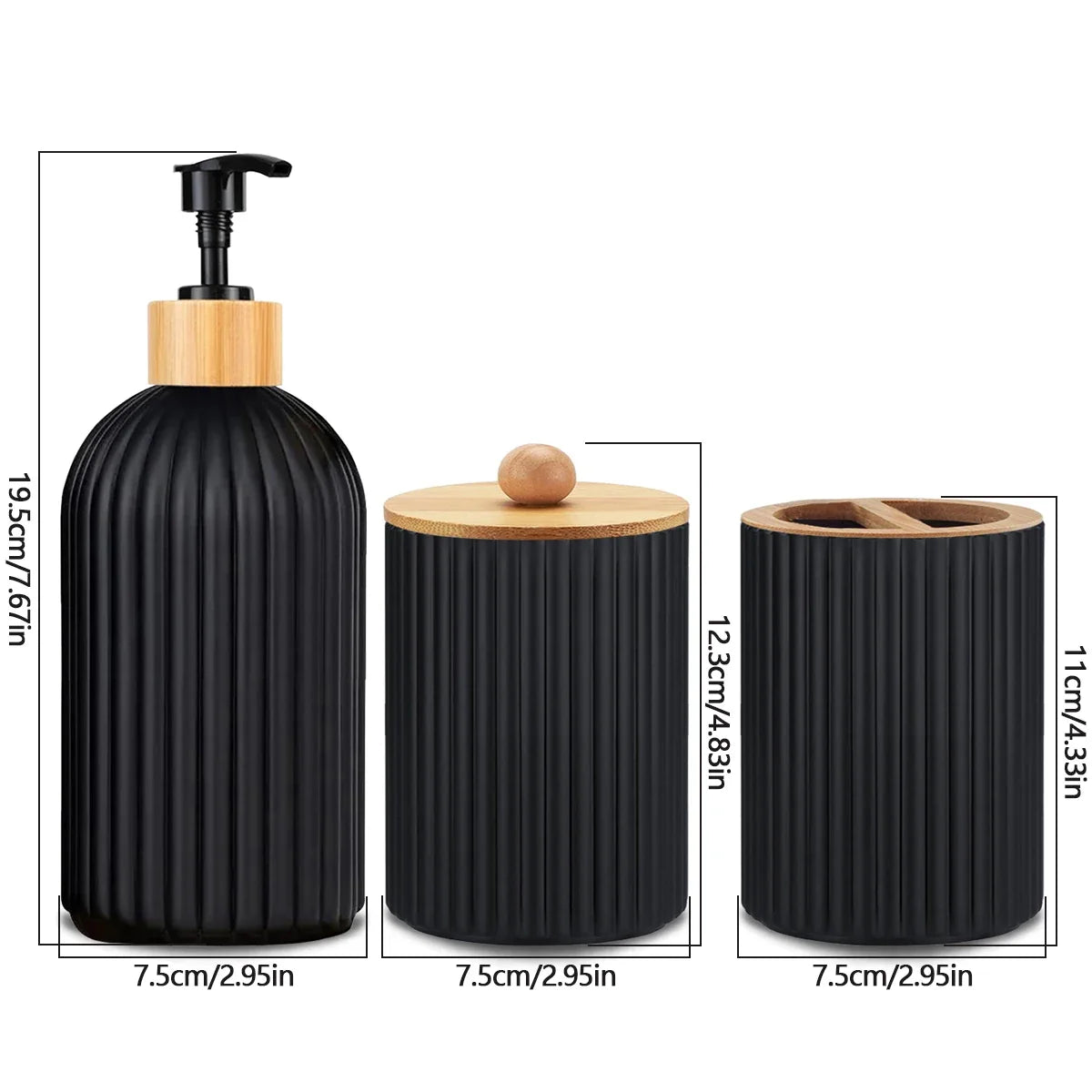 Bathroom Countertop Organizer – Soap Dispenser & Storage Set Bathroom Organizer Set Qme