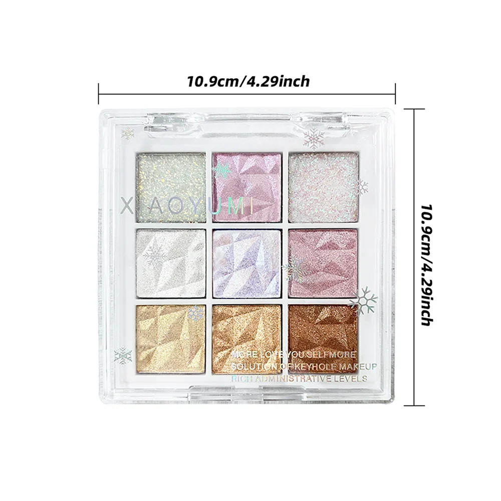 Christmas Snowflake 9-Color Eyeshadow Palette Matte Shimmer Eyeshadow Palette Qme