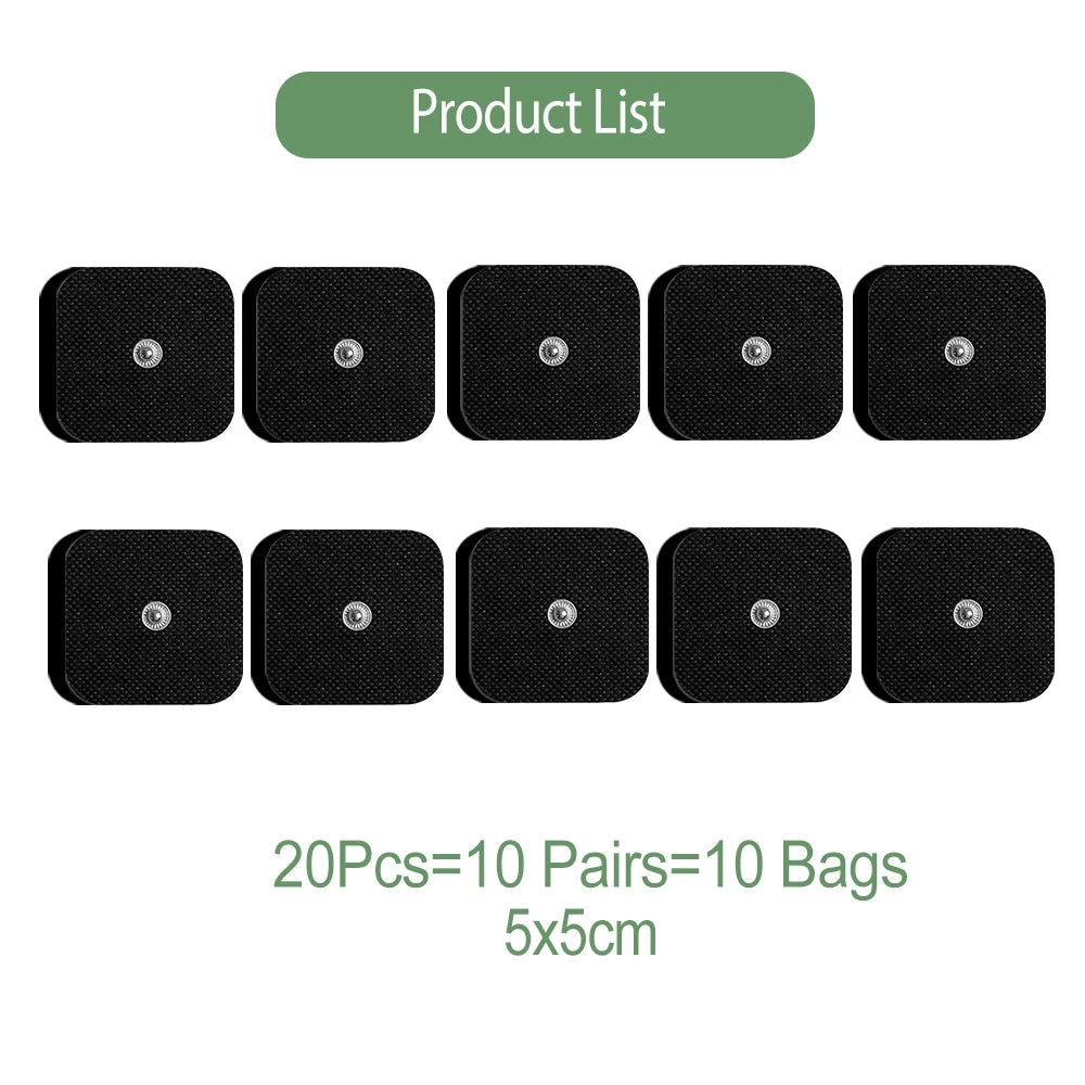TENS EMS Replacement Electrode Pads 5x5cm – 10 or 20 Pack Electrode Pads Qst 20Pcs