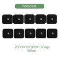 TENS EMS Replacement Electrode Pads 5x5cm – 10 or 20 Pack Electrode Pads Qst 20Pcs