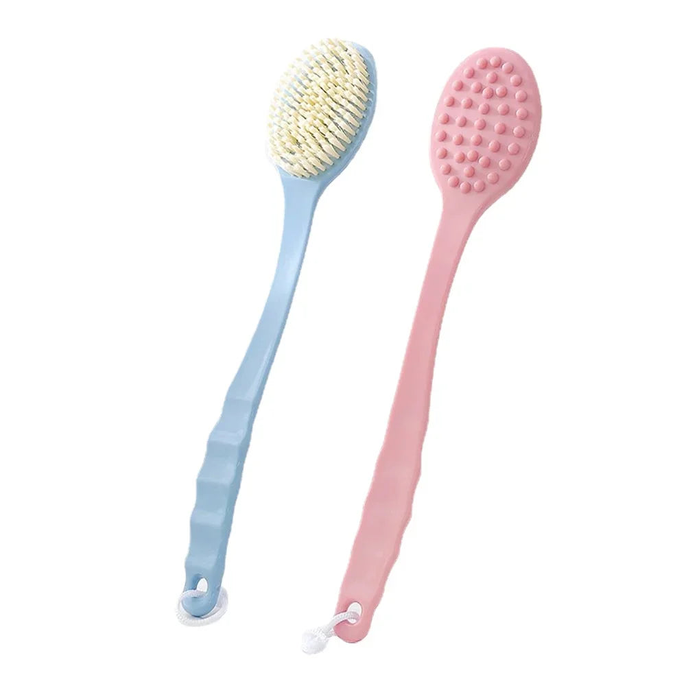 Long Handle Bath Brush – Soft Body Scrubber & Skin Massager Bath Body Brush Qme