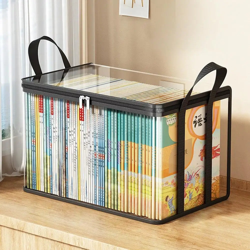 Foldable Waterproof Book Storage Box – Large Capacity Organizer Foldable Storage Box Qme