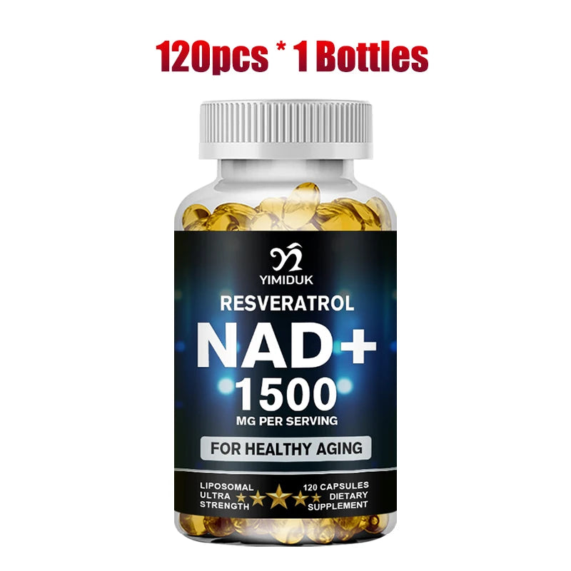 Yimiduk NAD 1500mg Capsules – Cellular Energy & Aging Support NAD Supplement Capsules Qst 120pcs