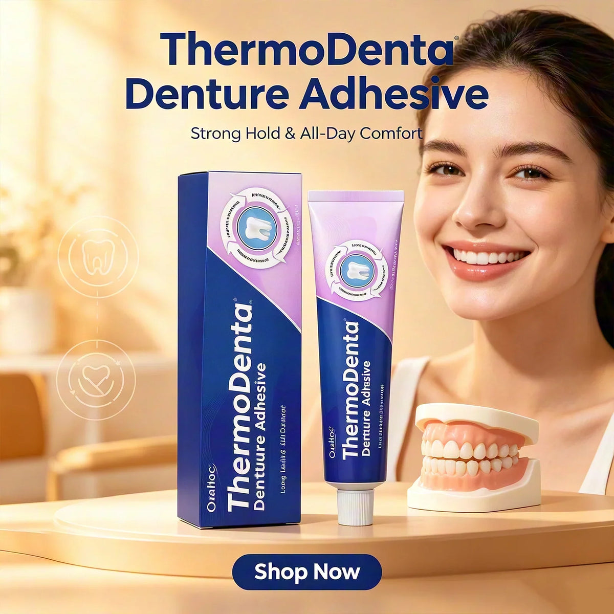 Oralhoe Thermoplastic Denture Adhesive Glue – Waterproof Hold Denture Adhesive Qme
