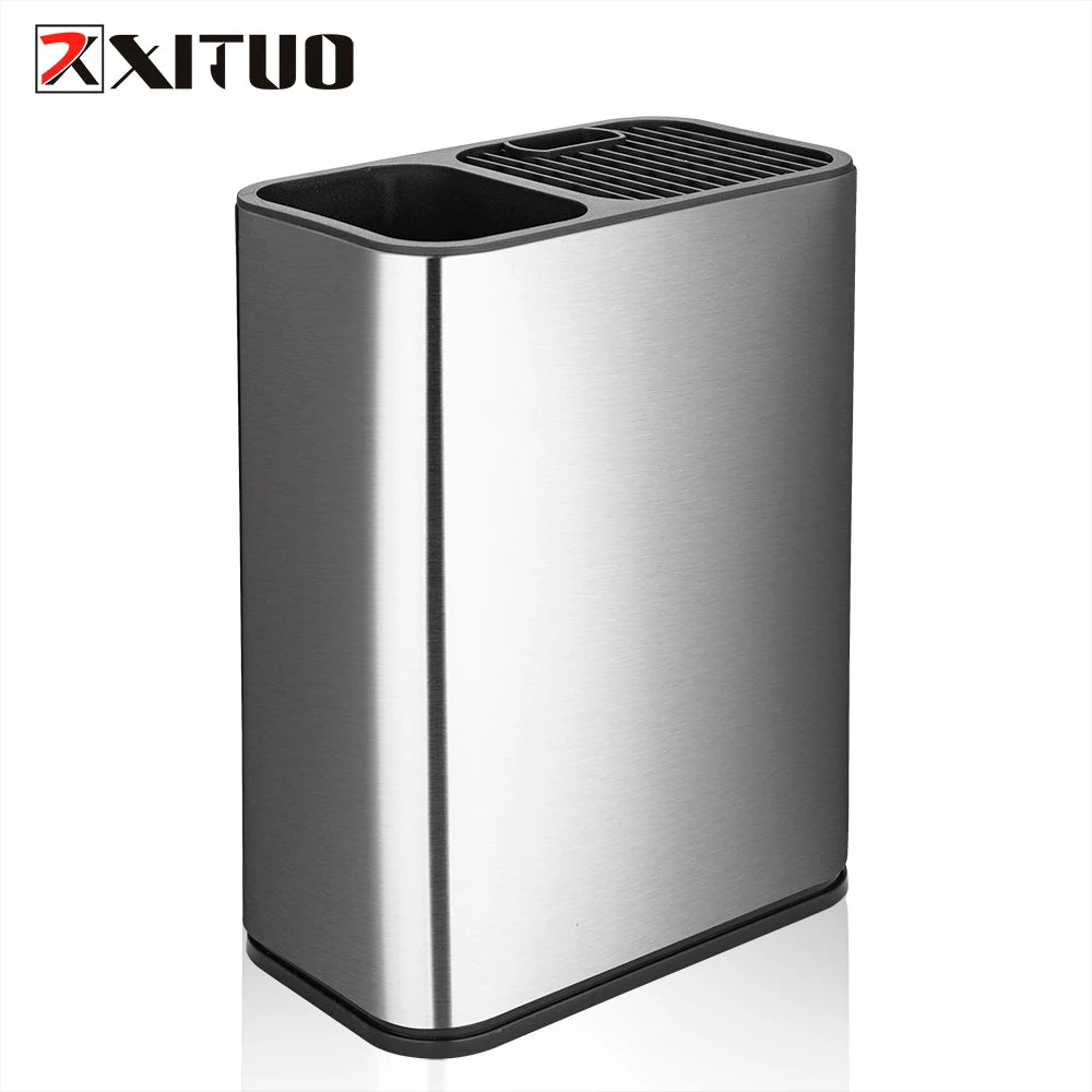 XITUO 15-Slot Stainless Steel Knife Block – Kitchen Holder Knife Block Qst DZ2106