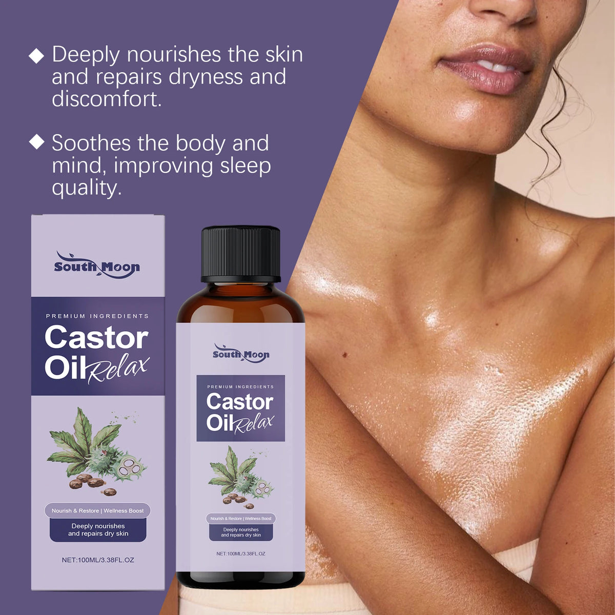 South Moon Firming Body Massage Oil – Nourishing & Moisturizing Body Massage Oil Qst