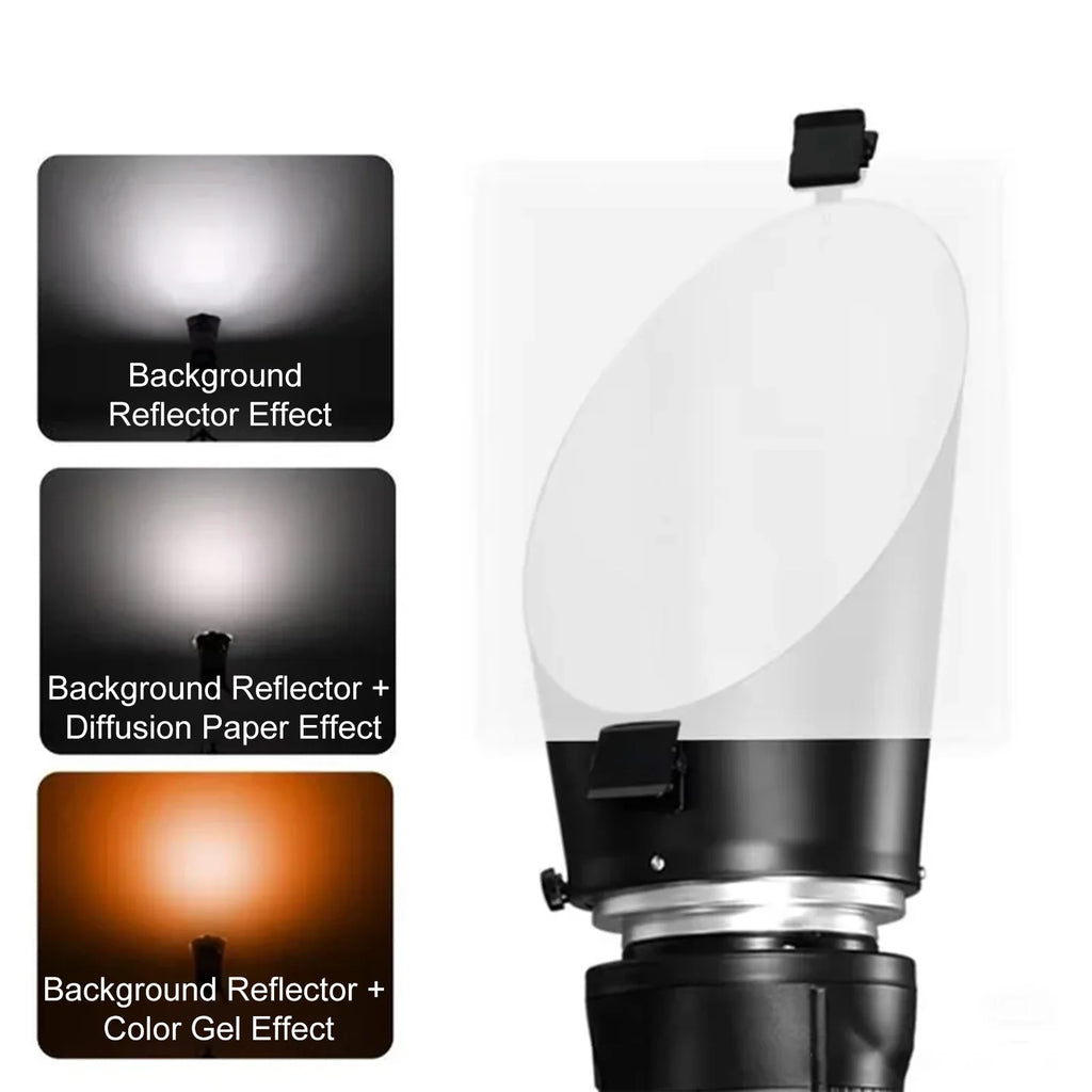 Oblique Background Reflector with Clip – Profoto Mount Photography Light Modifier Qst