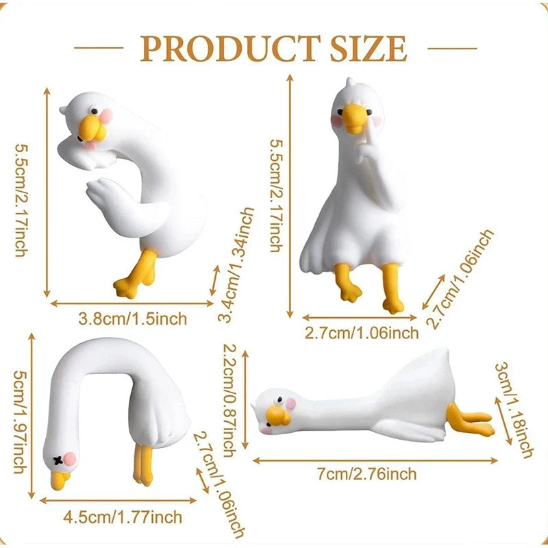 Resin Cartoon Duck Figurine – Desk, Car & Home Decor Ornament Resin Animal Figurine Qme