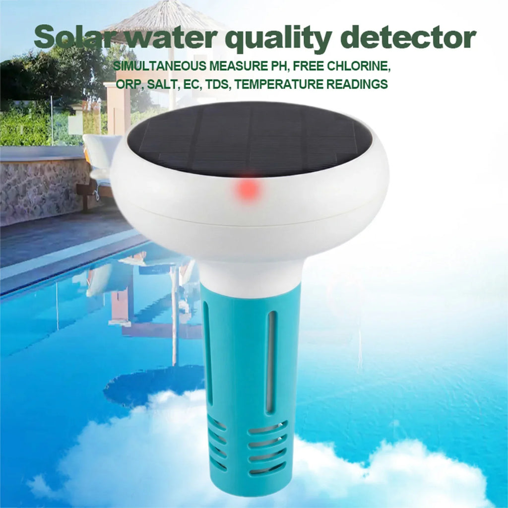 7-in-1 Wireless Floating Pool Water Tester – pH EC ORP TDS Pool Water Tester Qme