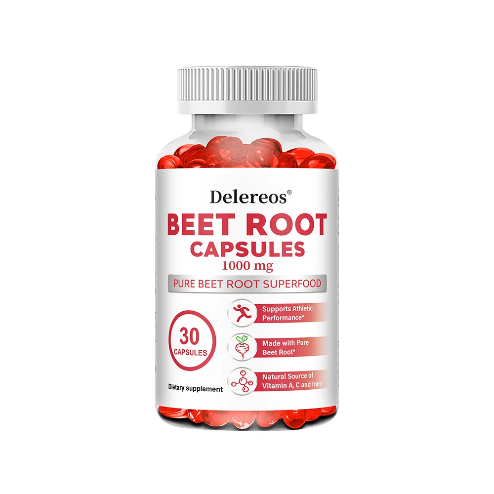 Organic Beetroot Capsules 1000mg – Non-GMO | ZENVITALIZE Herbal Supplement Qst 30 count-1 bottle