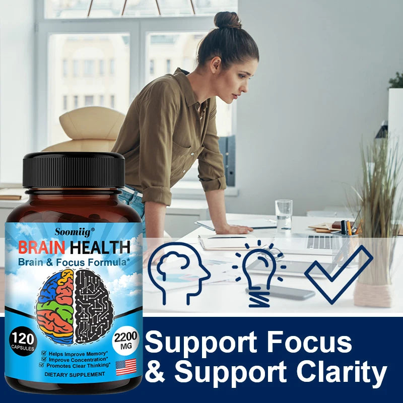 SOOMIIG Ginkgo Biloba Supplement – Focus & Brain Support Herbal Supplement Qst