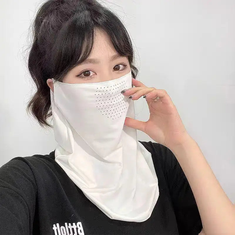Ice Silk UV Sun Protection Face Mask – Breathable Summer Scarf UV Face Scarf Qst A2