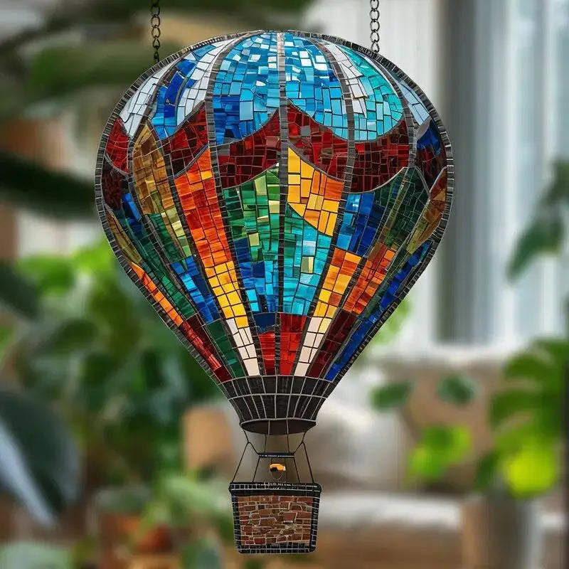 2D Acrylic Hot Air Balloon Window Pendant | Light Catcher Window Pendant Ornament Qst