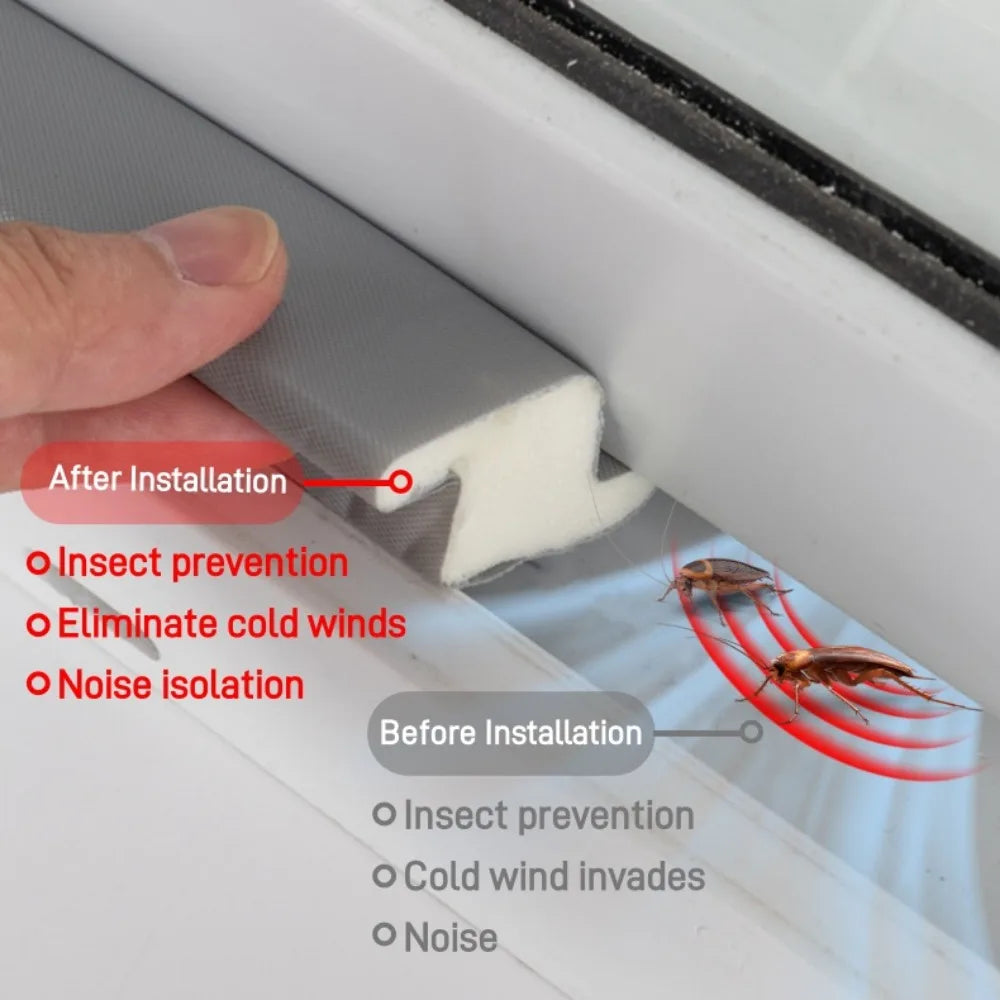 Z-Shape Window & Door Sealing Strip – Windproof & Soundproof Window Door Sealing Strip Qme