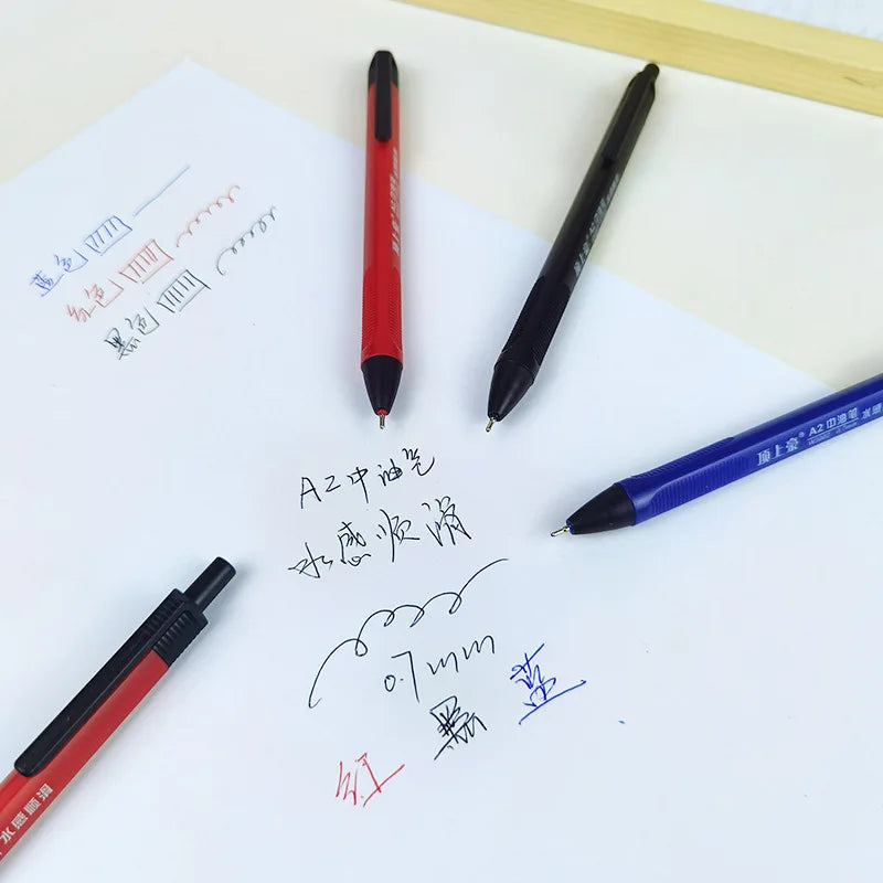 Retractable Ballpoint Pens Black Blue Red Medium Point | Qme Retractable Ballpoint Pens Qme