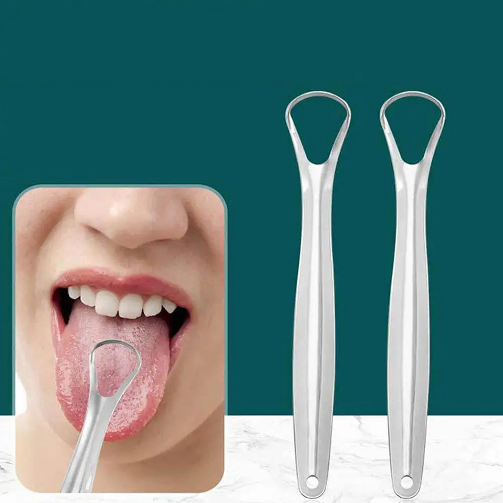 Stainless Steel Tongue Scraper with Travel Case for Adults Tongue Scraper Qme