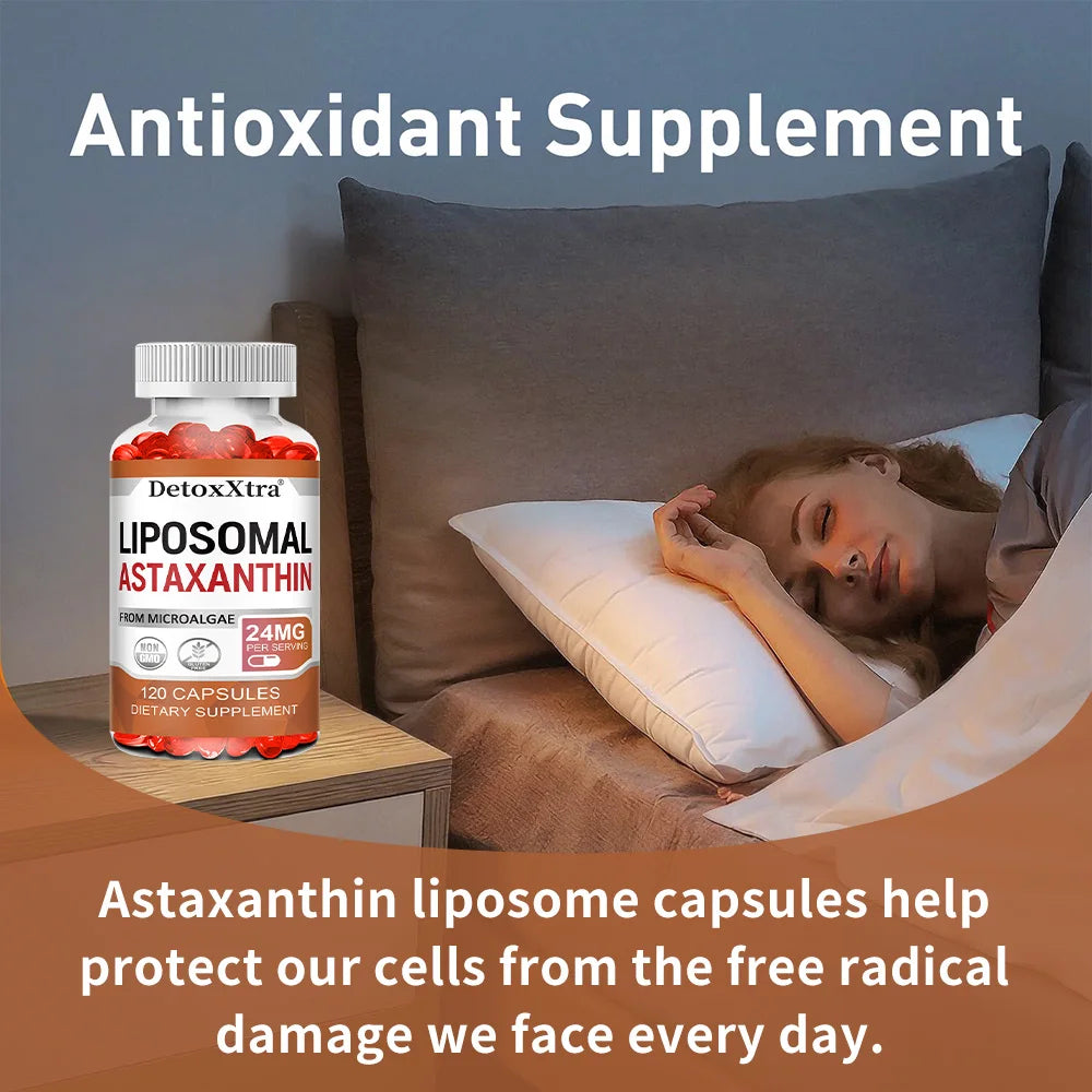 Liposomal Astaxanthin 24mg – High Absorption Antioxidant Capsules Antioxidant Supplement Qst