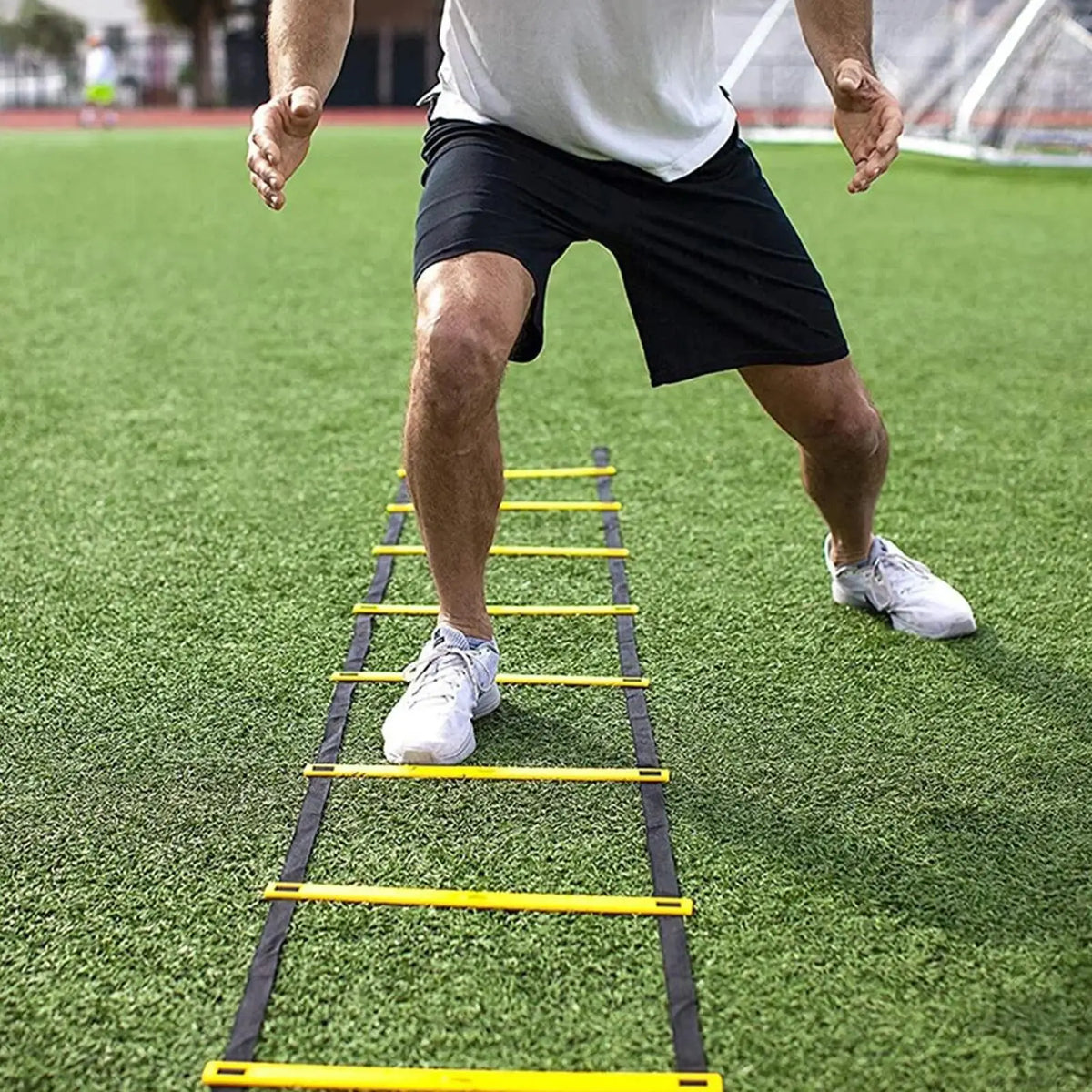 Soccer Agility Ladder Trainer with Storage Bag – 500cm Nylon Agility Ladder Trainer Qme