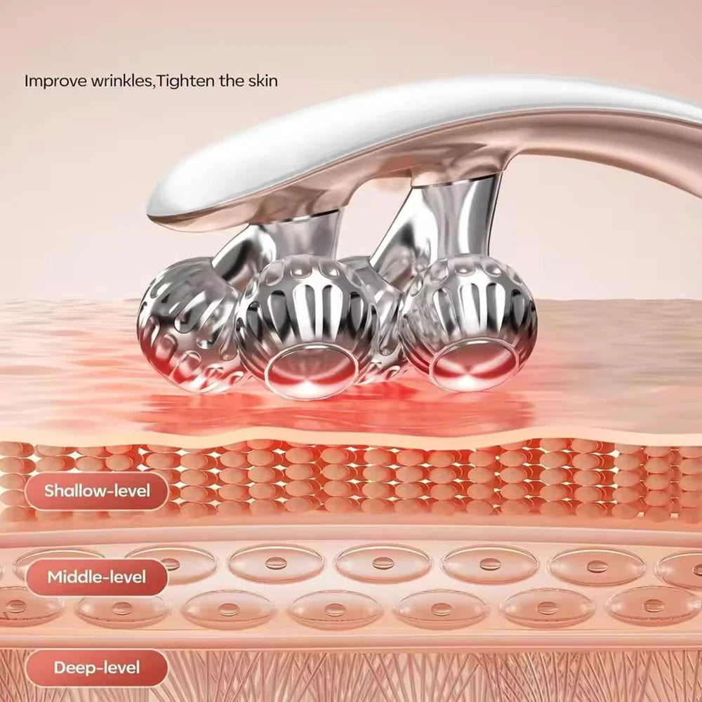 RF EMS Microcurrent Face Roller – Lifting & Firming Device Facial Massager Device Qst