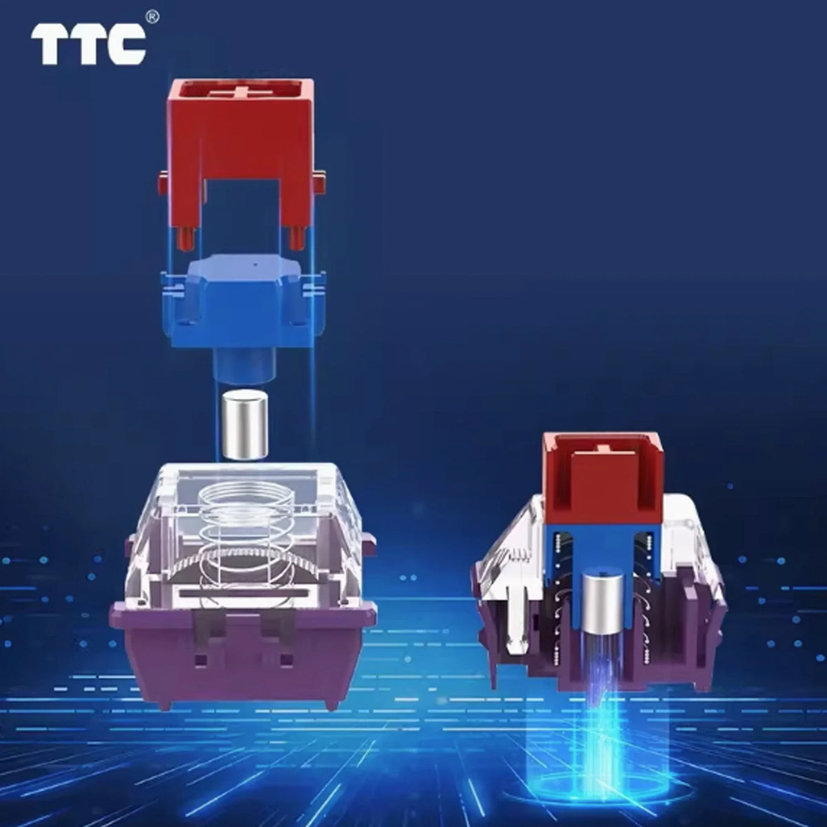 TTC Magnetic Mechanical Keyboard Switches | High Light Transmittance Keyboard Switch Qme