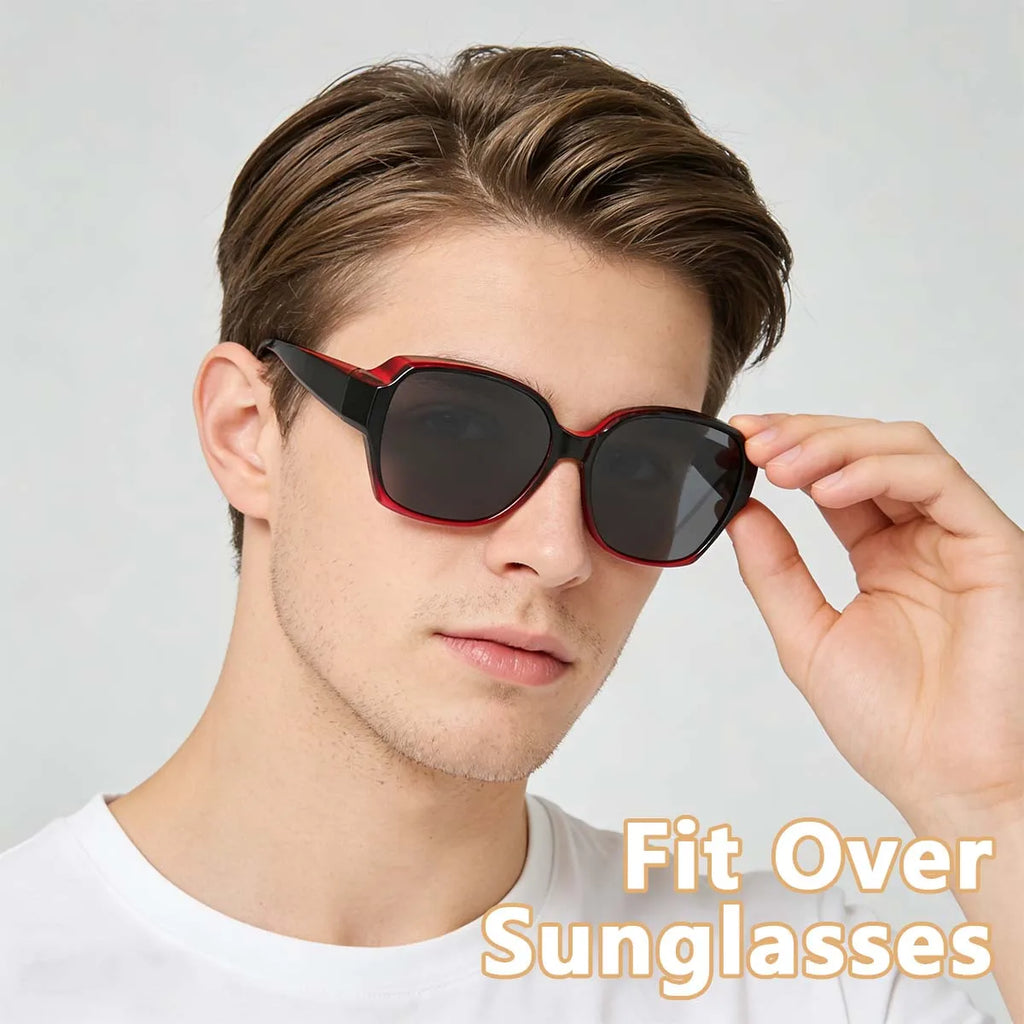 VOPHA Fit-Over Sunglasses UV400 Wrap-Around Unisex T01 Fit-Over Sunglasses Qst