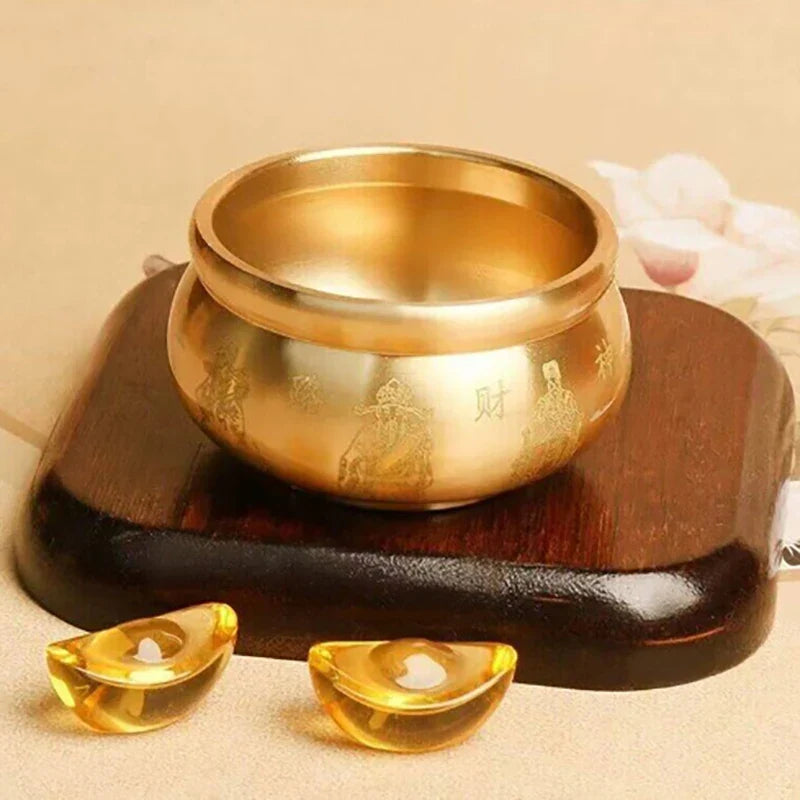 Brass Cornucopia Treasure Bowl Desktop Ornament | Home Decor Desktop Ornament Qme