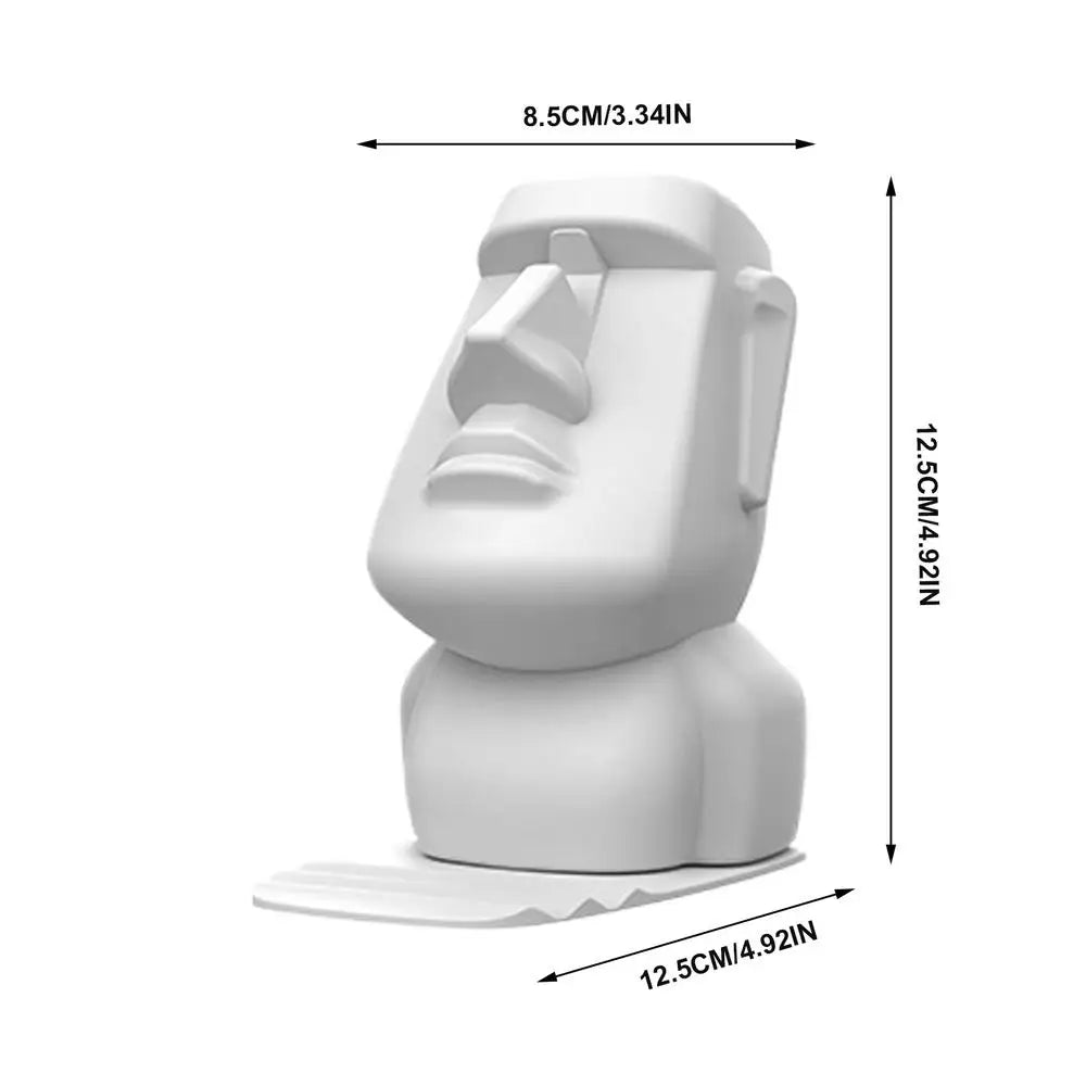 Easter Island Head Eyeglass Holder Stand | Desk Organizer Eyeglass Holder Stand Qme White