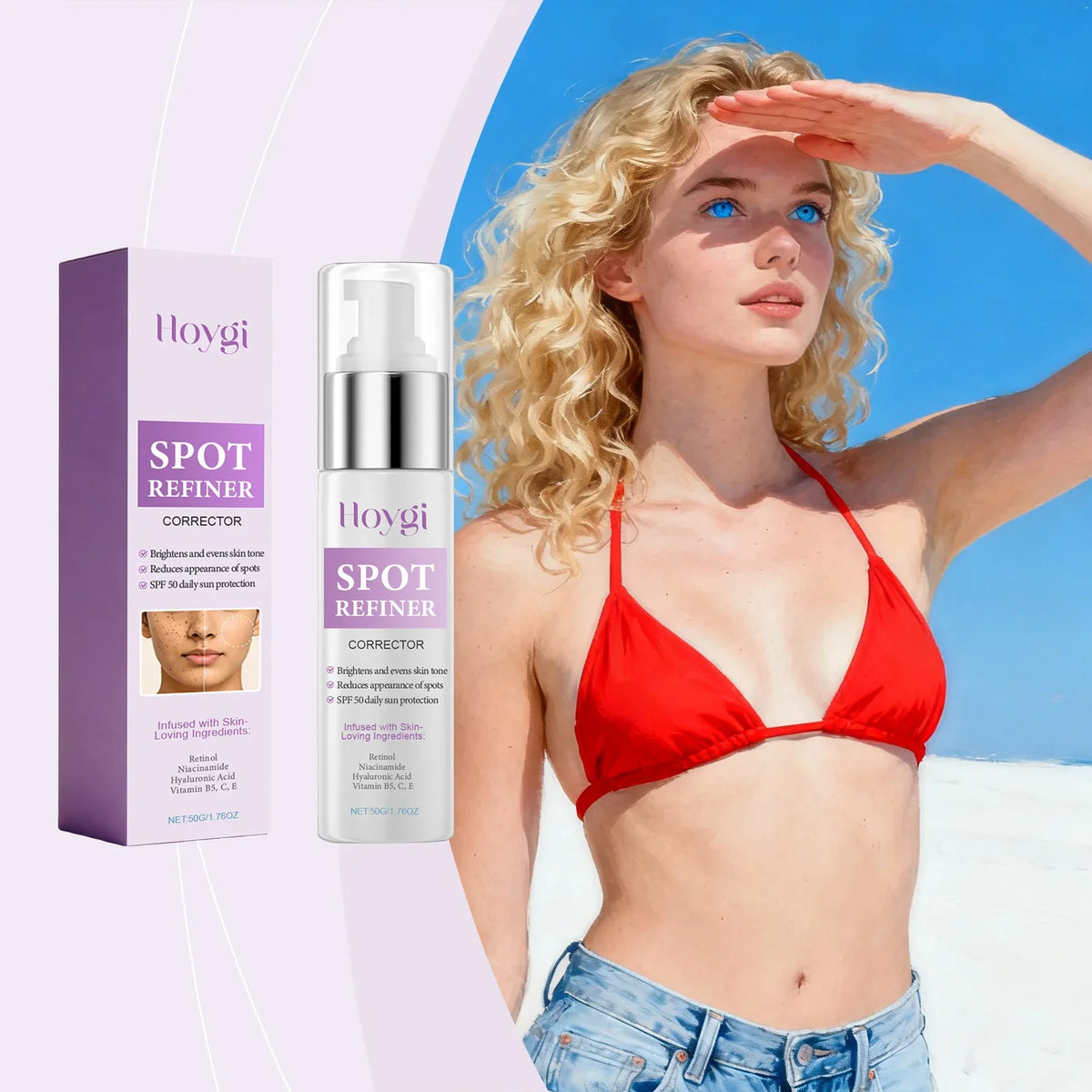 Spot Refiner Brightening Cream SPF – Dark Spot Corrector Brightening SPF Cream Qme