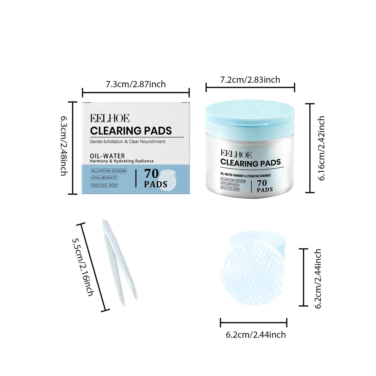 Salicylic Acid Exfoliating Cotton Pads – Pore Cleansing Toner Exfoliating Toner Pads Qme 1 Set