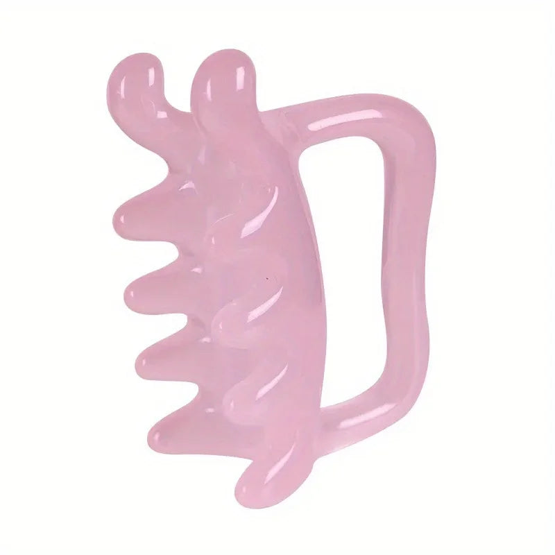 Pink Resin Massage Tool – Neck, Shoulders, Back & Legs Handheld Massage Tool Qme Pink