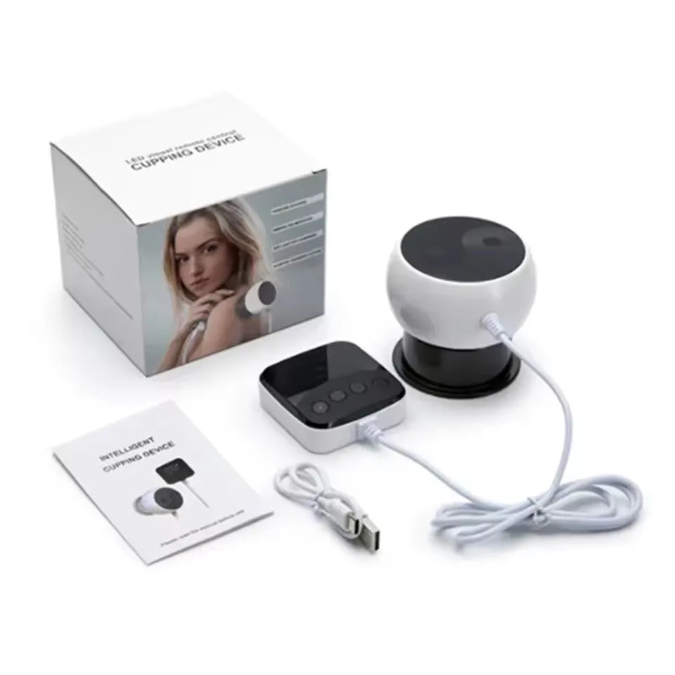 Vilnason Smart Electric Cupping Gua Sha Massager – LCD Display Electric Cupping Massager Qst White