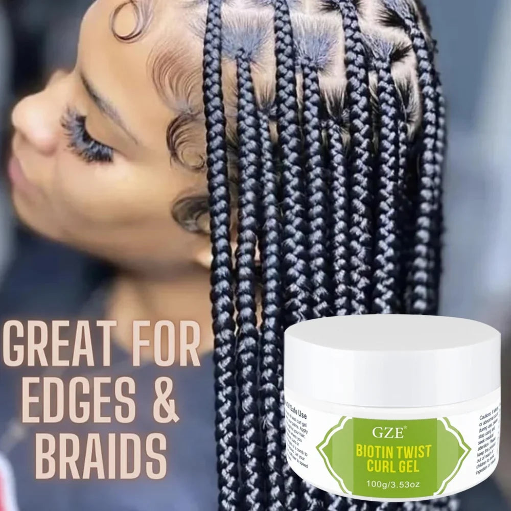 GZE Biotin Twist & Curl Gel – Hydrating Hair Styling Gel Curl Styling Gel Qme