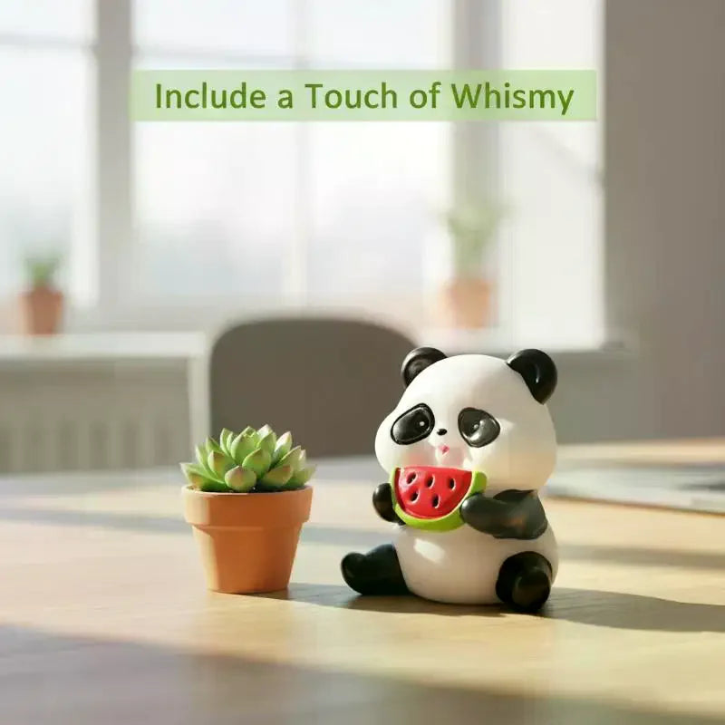 Mini Panda Figurines for Terrarium, Bonsai & DIY Micro Landscape Miniature Figurine Qme