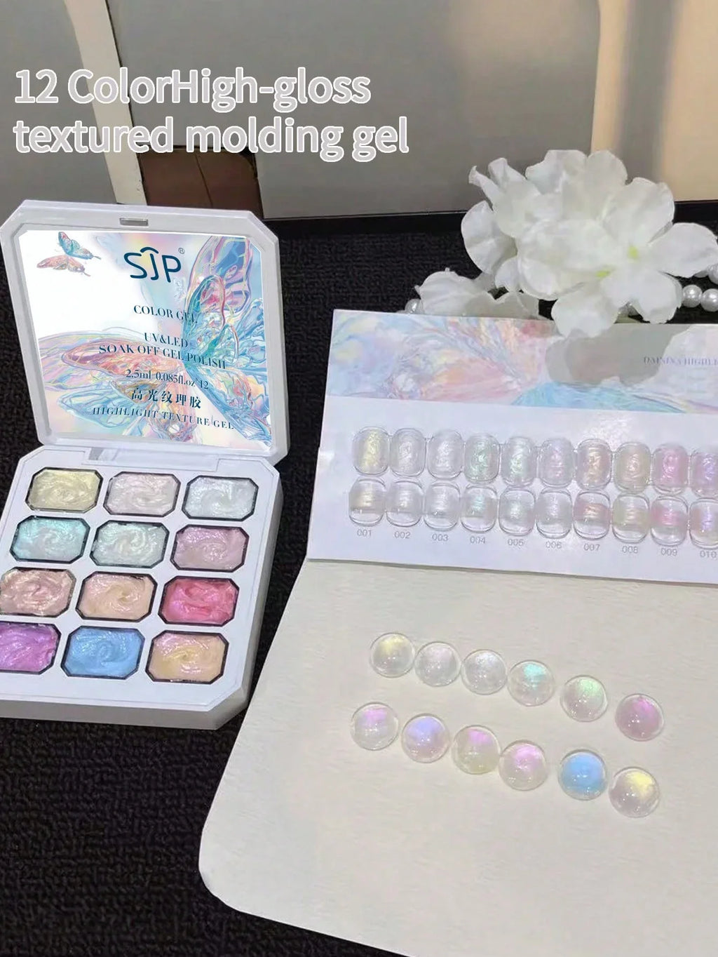 12-Color Fluorescent UV Gel Polish Set – Gradient Nail Art Kit UV Gel Polish Set Qme